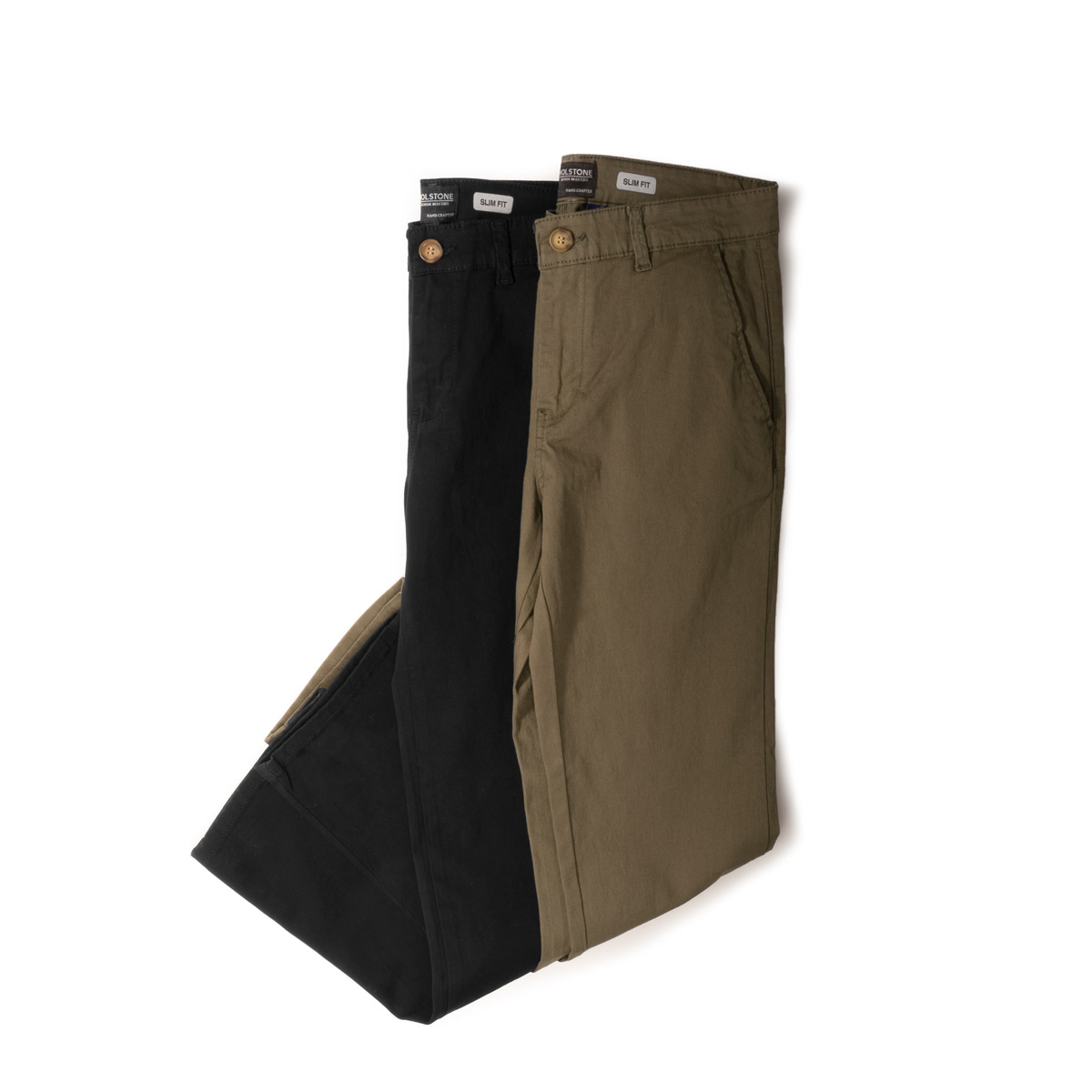 2 Pack Pantalones Estilo Chino De Gabardina Hombre Holstone