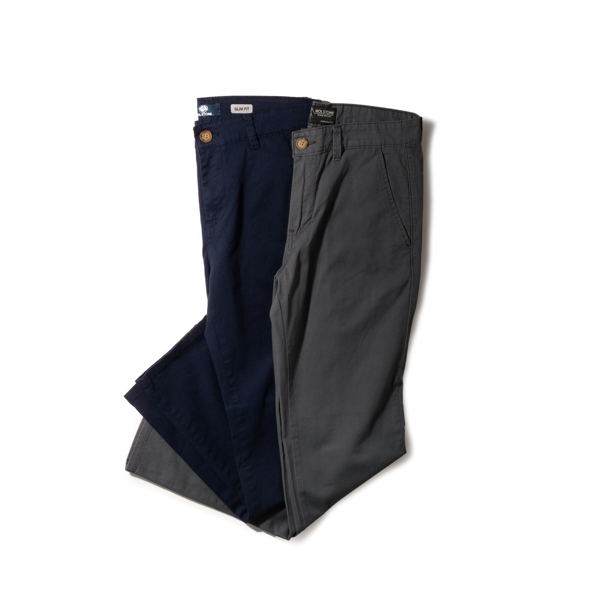 2 Pack Pantalones Estilo Chino De Gabardina Hombre Holstone