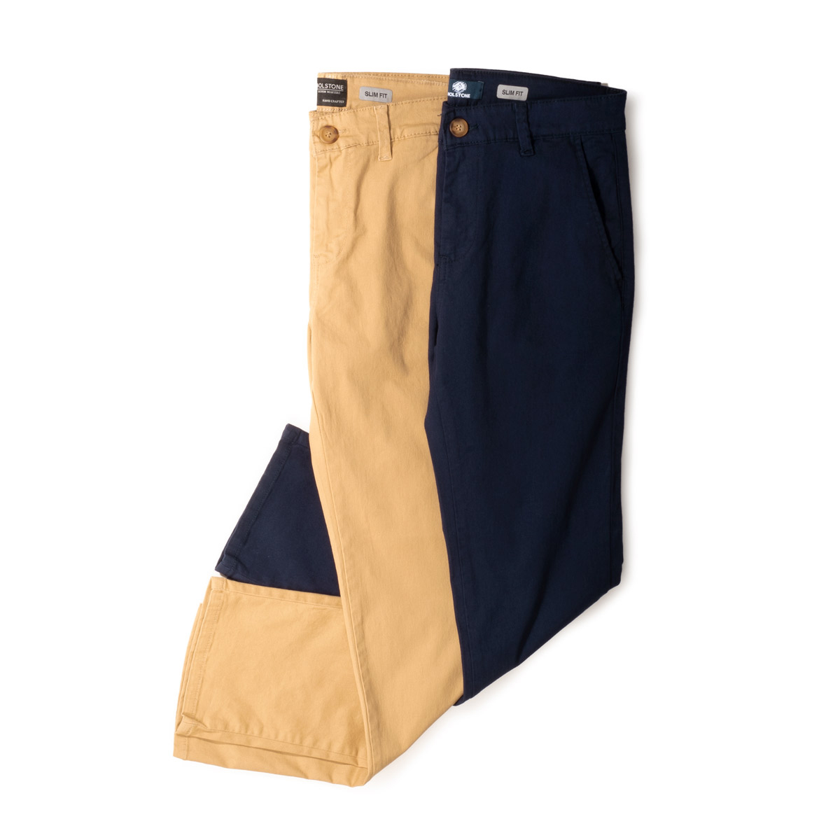 2 Pack Pantalones Estilo Chino De Gabardina Hombre Holstone