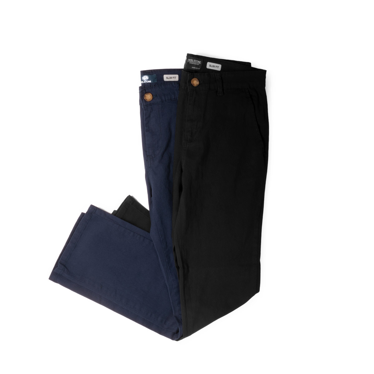 2 Pack Pantalones Estilo Chino De Gabardina Hombre Holstone