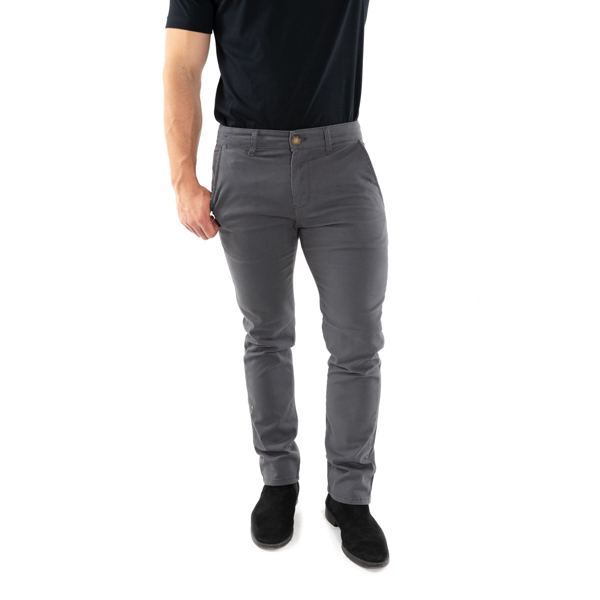 2 Pack Pantalones Estilo Chino De Gabardina Hombre Holstone