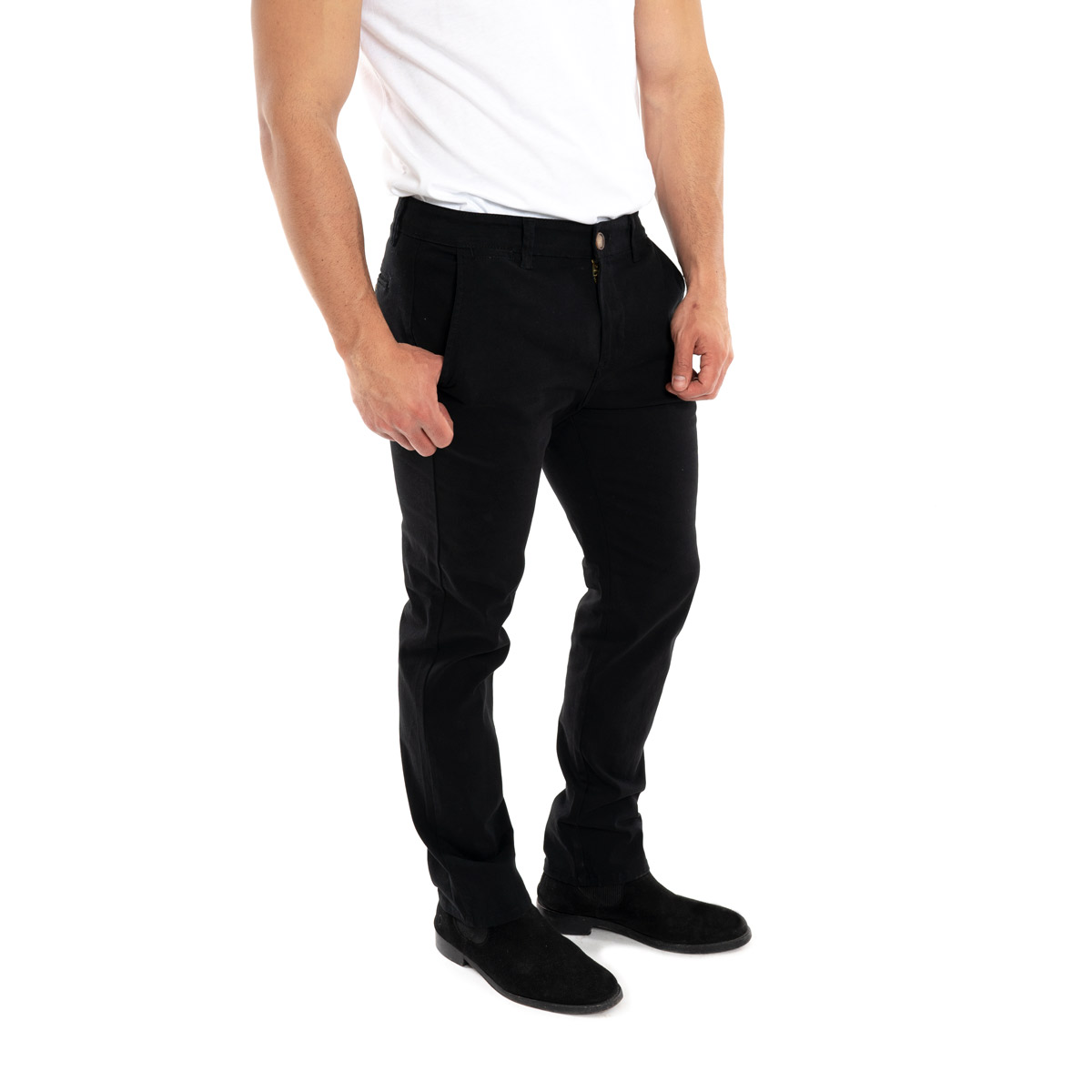 2 Pack Pantalones Estilo Chino De Gabardina Hombre Holstone