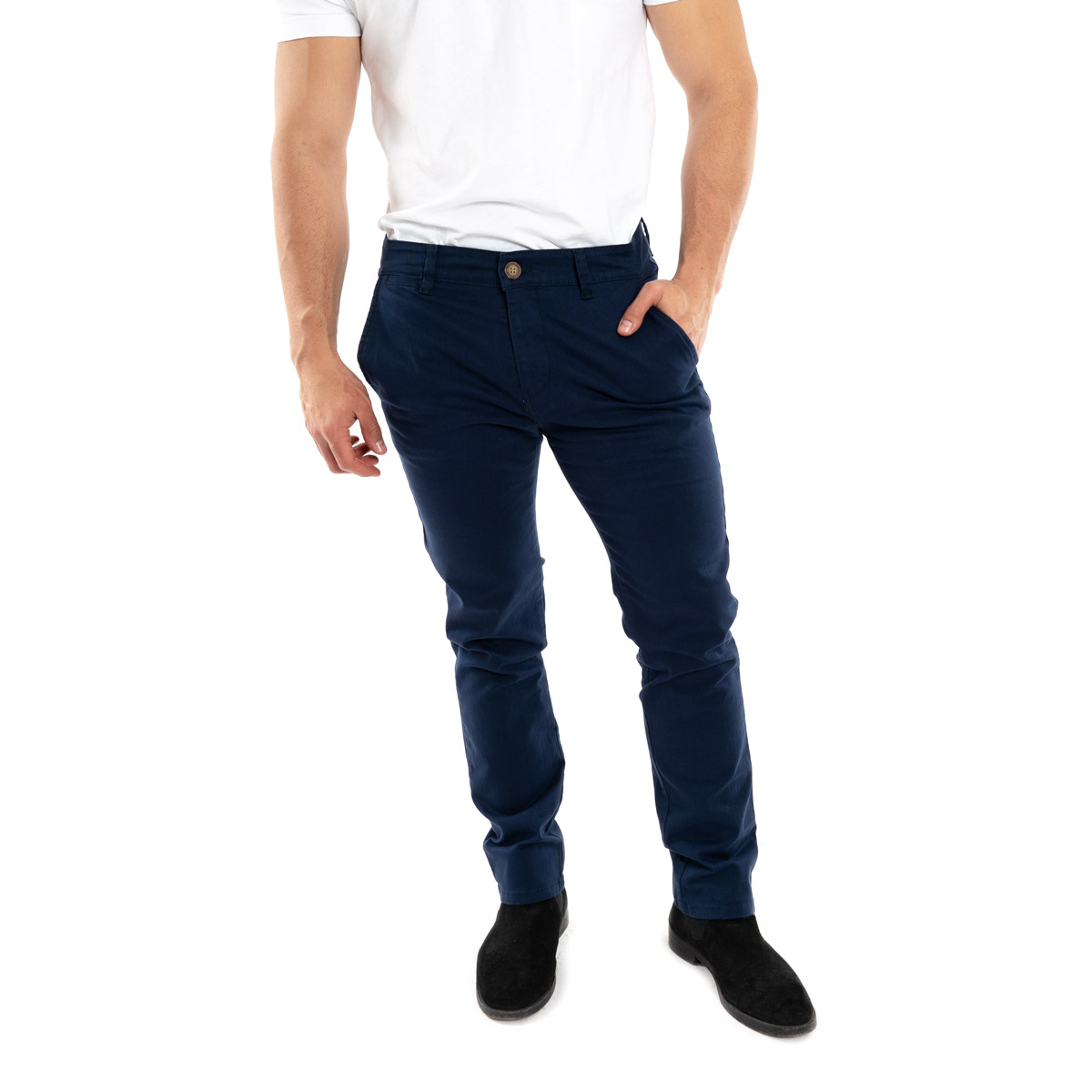 2 Pack Pantalones Estilo Chino De Gabardina Hombre Holstone