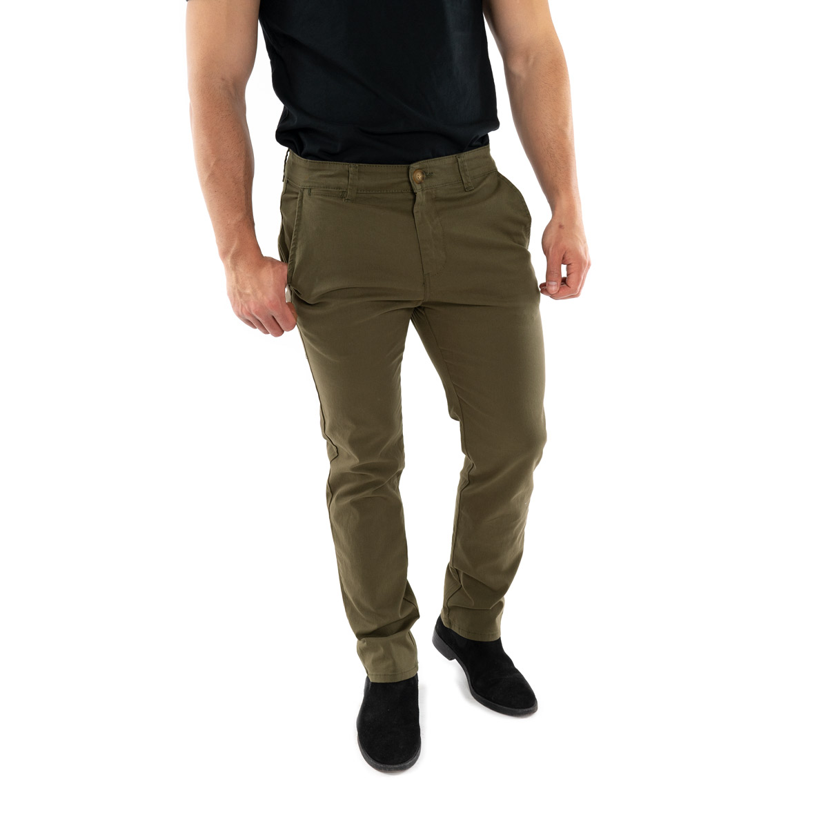 2 Pack Pantalones Estilo Chino De Gabardina Hombre Holstone
