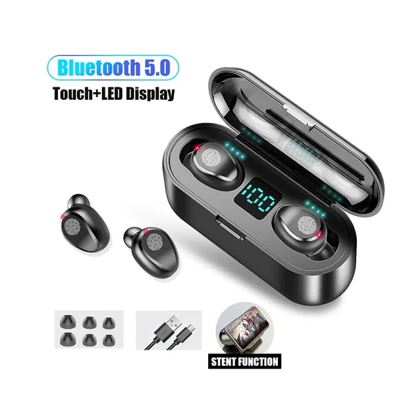 Audífonos F9  Bluetooth 5.0 Inalámbrico Sonido Stereo BYMovy