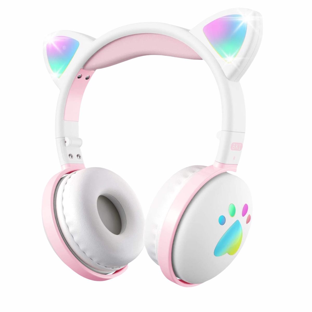 Audífonos para niños de Diadema Gadgets and Fun Bluetooth orejas de gato  con Luces LED con micrófono