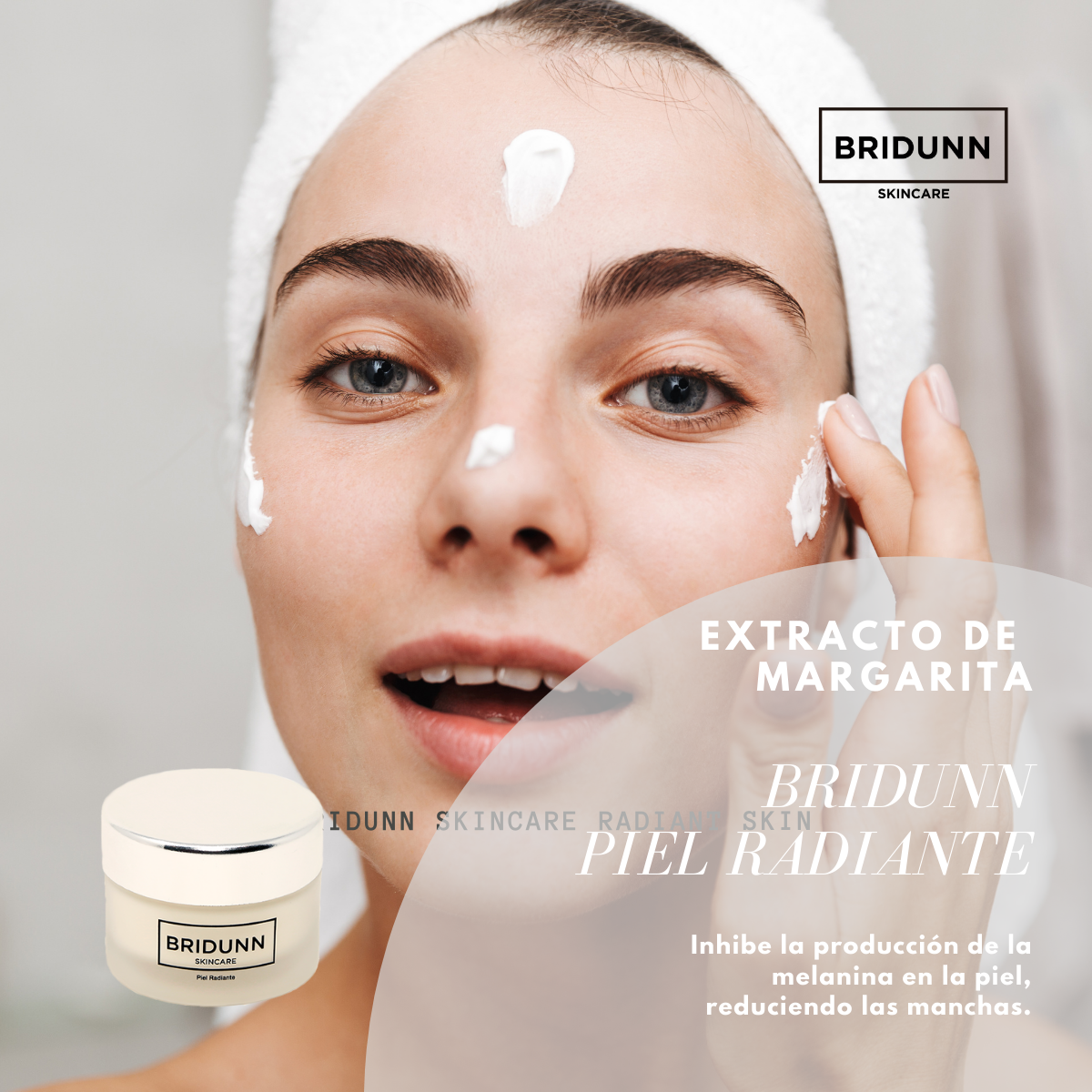 Crema Despigmentante Facial Aclaradora, Quita Manchas Y Paño Bridunn Skincare