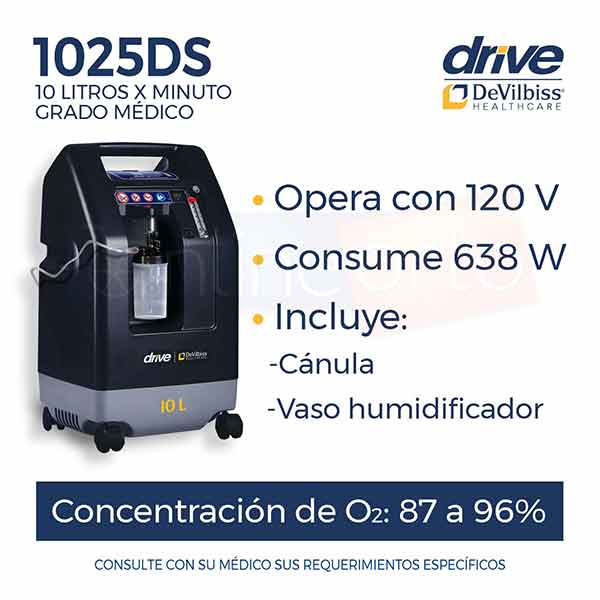 Concentrador De Oxigeno Drive Dvilbiss 10 Litros + Oximetro