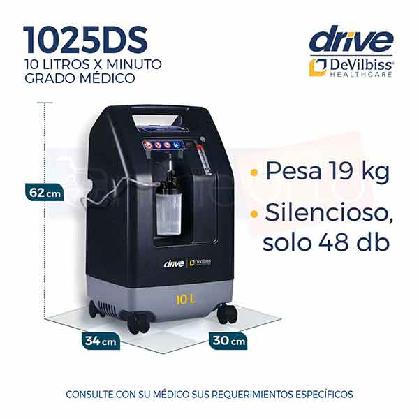 Concentrador De Oxigeno Drive Dvilbiss 10 Litros + Oximetro