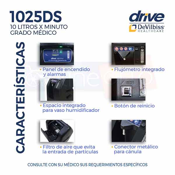 Concentrador De Oxigeno Drive Dvilbiss 10 Litros + Oximetro