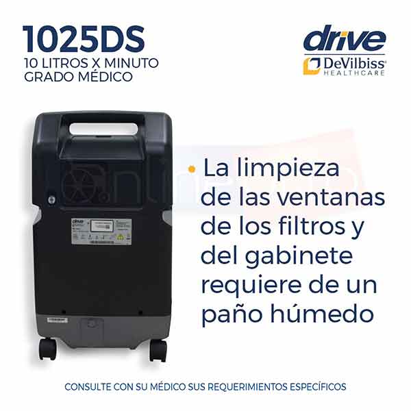 Concentrador De Oxigeno Drive Dvilbiss 10 Litros + Oximetro