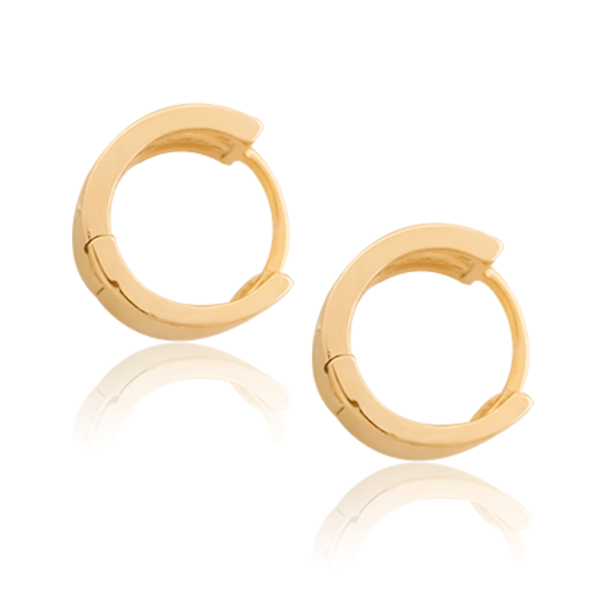 Arracadas Oro 18k Laminado #320 Líneas Ondas con Piedras Altura 1 cm, Ancho 1 cm