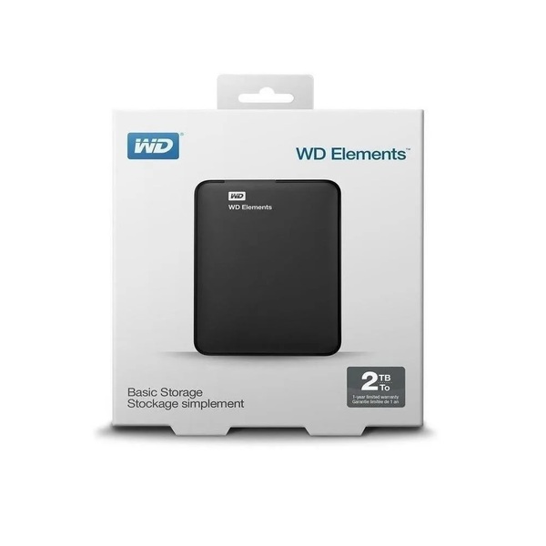 Disco Duro Externo Western Digital / WD Elements Portátil / 2.5''/ 2TB / USB 3.0 / Negro / WDBU6Y0020BBK-WESN