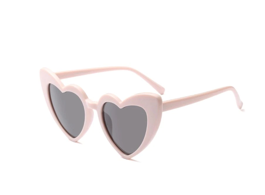 Lentes De Sol Valeria Corazón Oversize Rosa Claro