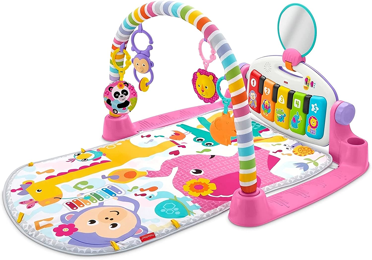 Fisher-price, Gimnasio Piano Pataditas Musicales Rosa De Lujo