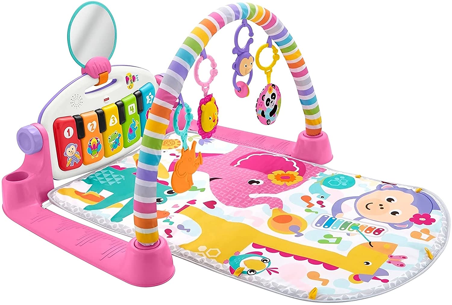 Fisher price Gimnasio Piano Pataditas Musicales Rosa De Lujo