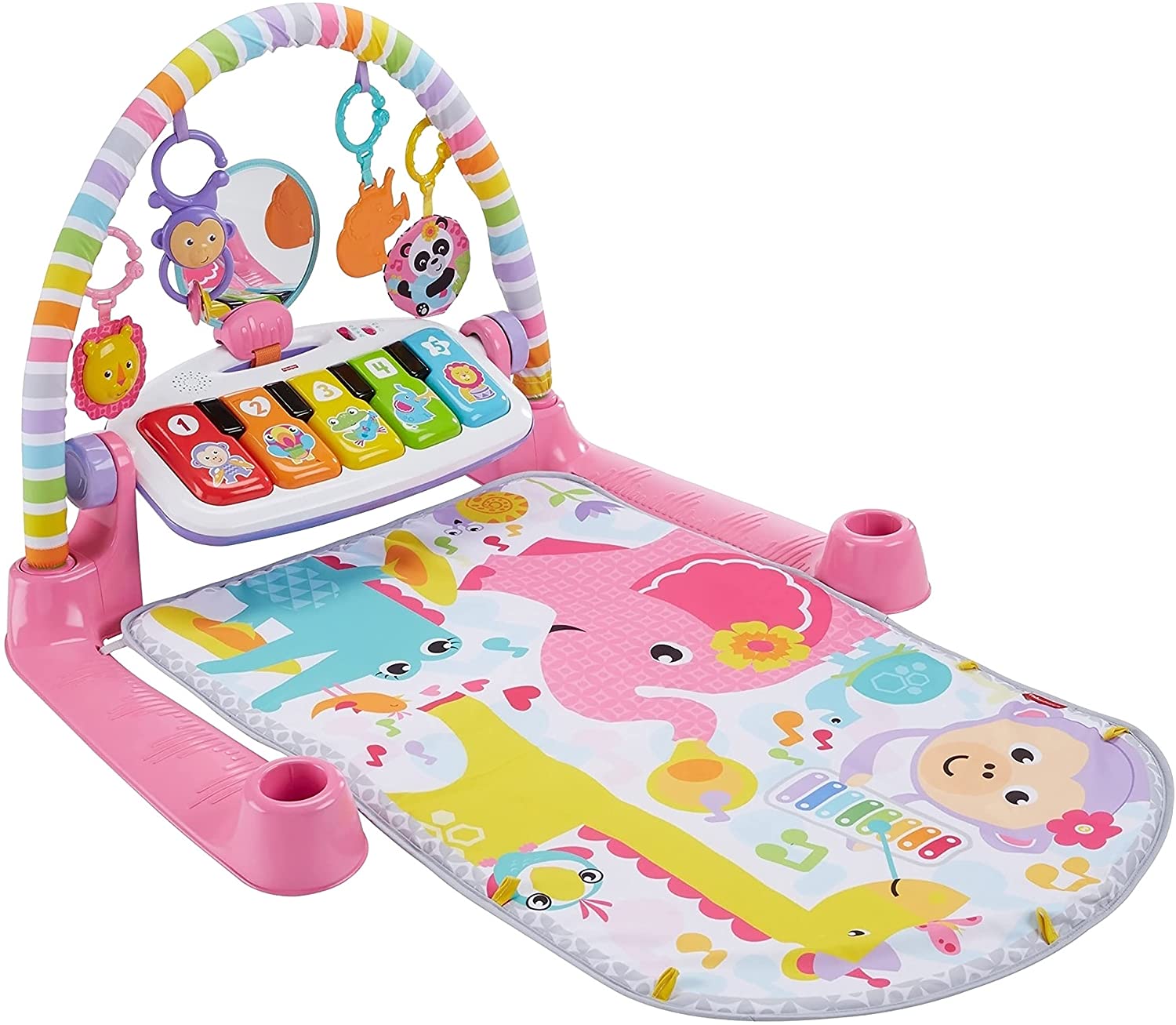 Fisher-price, Gimnasio Piano Pataditas Musicales Rosa De Lujo
