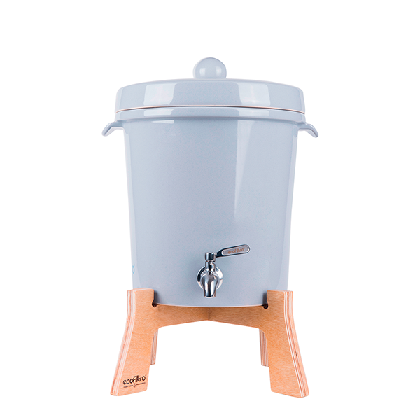 Ecofiltro Purificador Dispensador y Filtro de Agua Cerámica Mediano (8 L) Gris solido