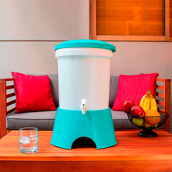 Ecofiltro Purificador Dispensador y Filtro de Agua Colors Grande (20 L) Azul