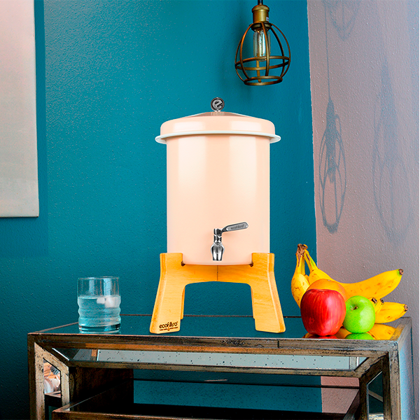 Ecofiltro Purificador Dispensador y Filtro de Agua Peltre Mini (5.5 L) Beige