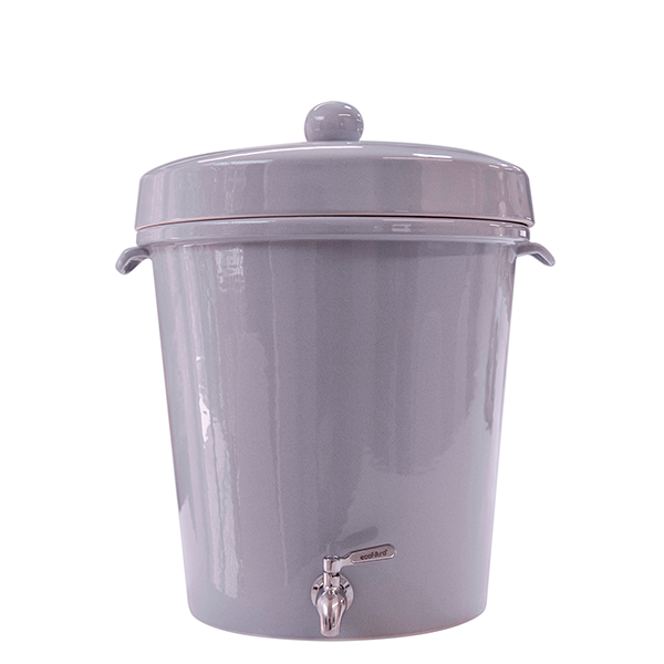 Ecofiltro Purificador Dispensador y Filtro de Agua Cerámica Grande (20 L) Gris