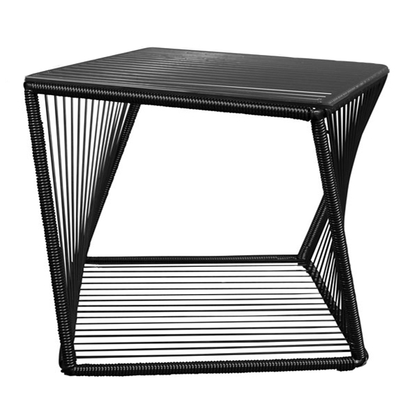 Mesa Acapulco De Acero Y Pvc Modelo Cubo **Sin Cristal**