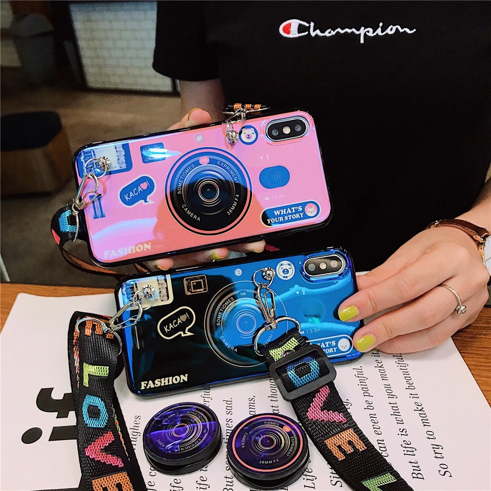 Funda Case Para iPhone Case+ Soporte Y Lanyard