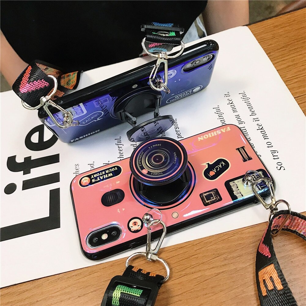 Funda Case Para iPhone Case+ Soporte Y Lanyard