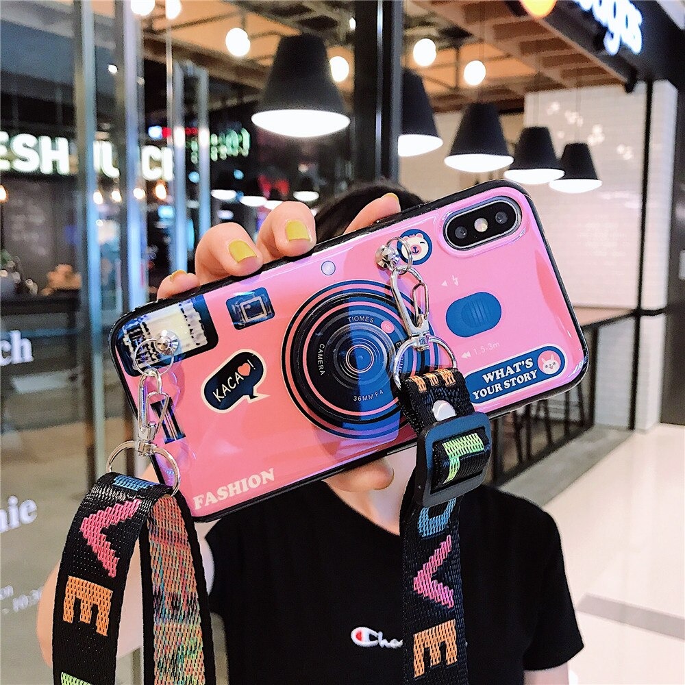 Funda Case Para iPhone Case+ Soporte Y Lanyard