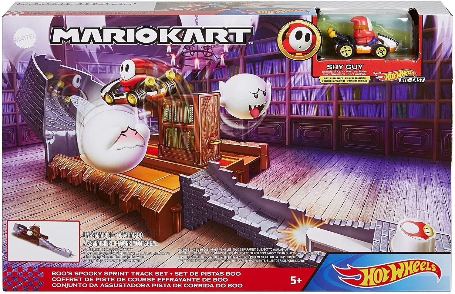 Hot Wheels Mario Kart Circuito Salto De Miedo Boo