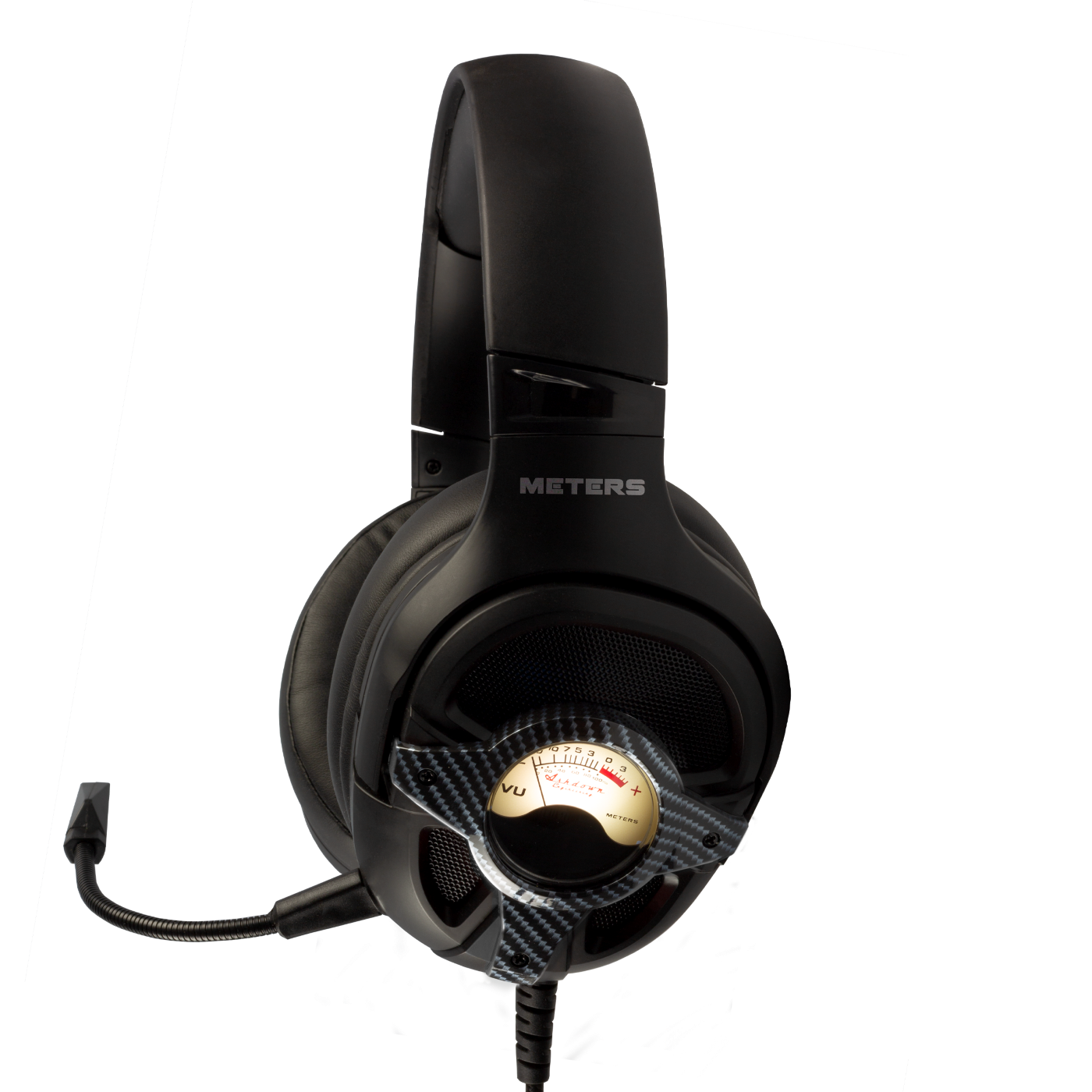 Audífonos Meters Level UP 7.1 para gaming color Negro/Carbón