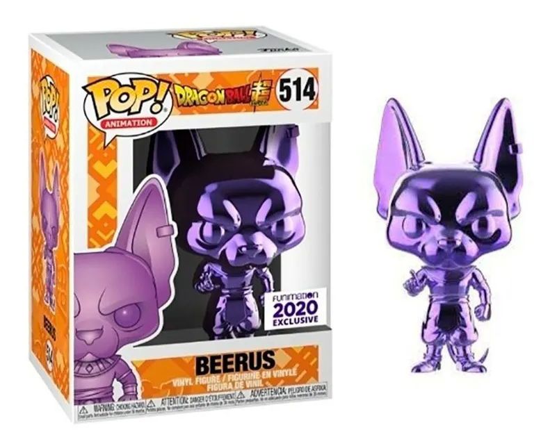 Funko pop! Dragon Ball - Beerus Metalico morado #514 Funimation 2020