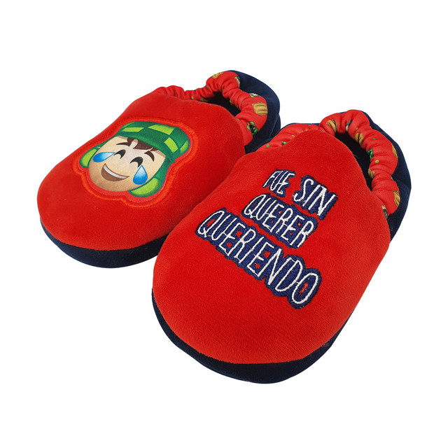 Pantufla Chavo Del 8 Color Rojo Para Niños