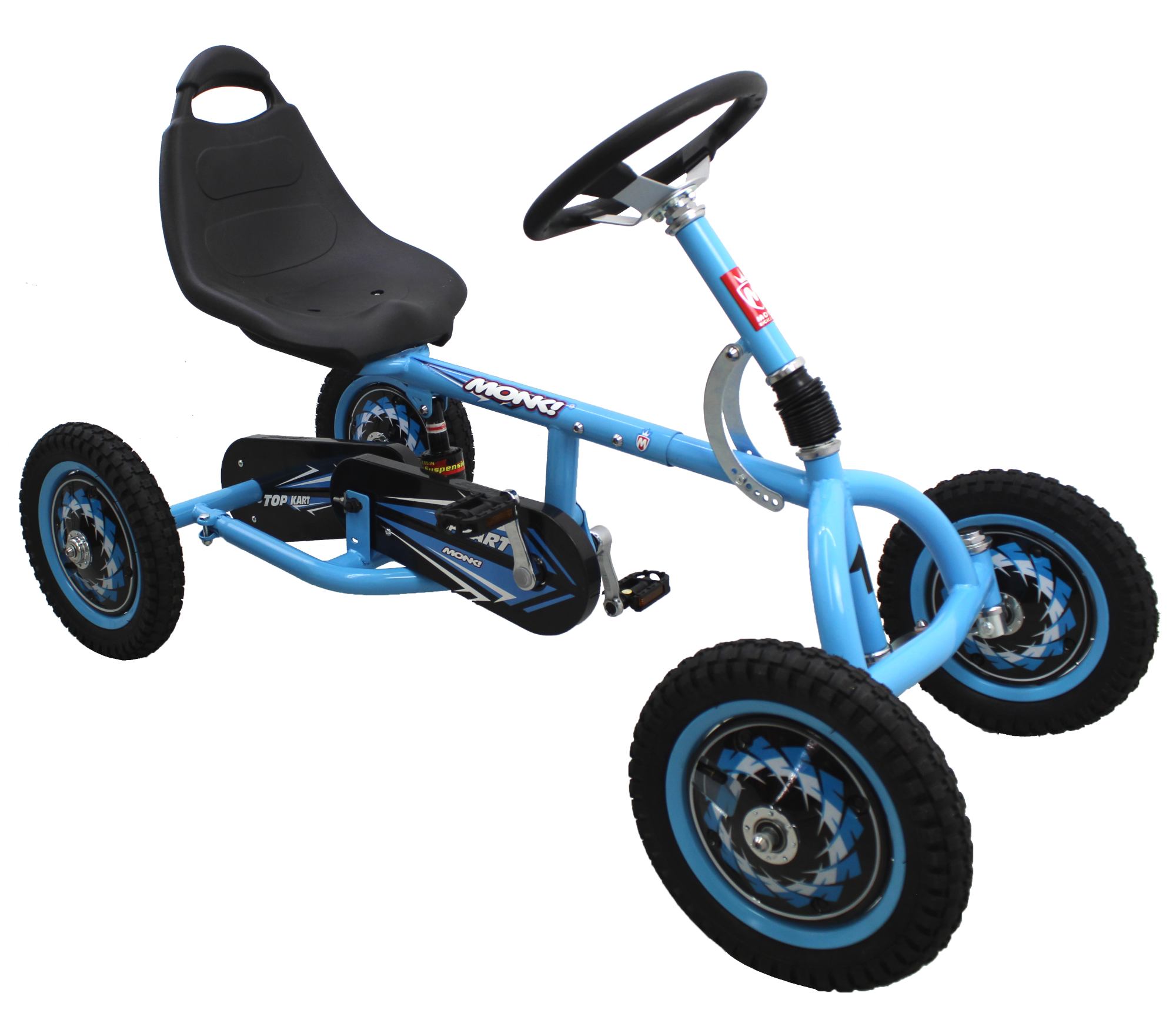 Go Kart Para Niño Top Kart Con Suspensión Rodada 12 Monk Azul