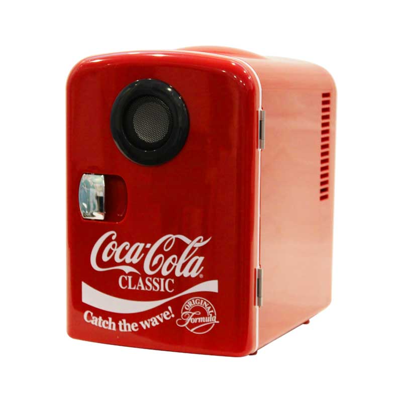 Mini Refrigerador Dace Coca Cola Bocina ETCOKE0602B 6 latas