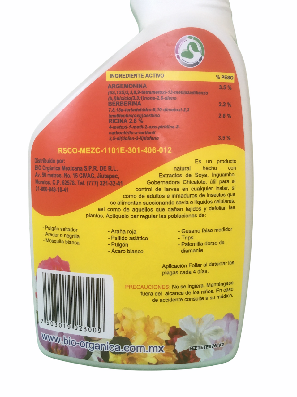 Insecticida Orgánico para Plagas del Jardín y Huerto BIODI PLUS 700 ml
