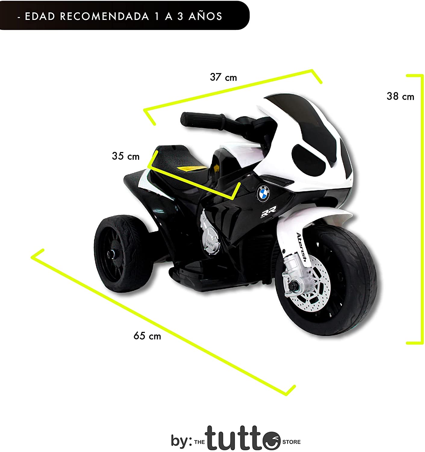 Montable Eléctrico Para Niños BMW S1000RR Negro
