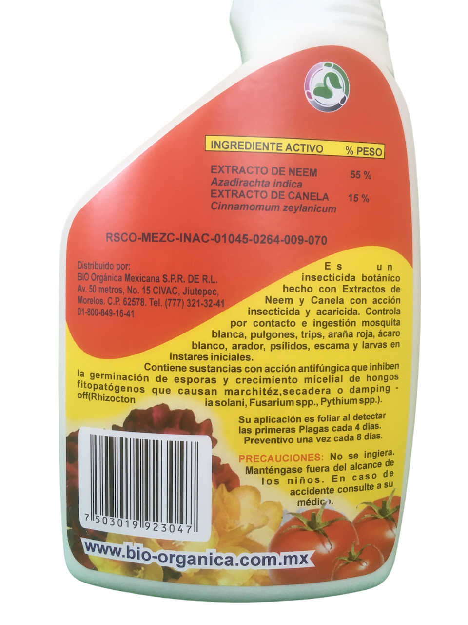 Extracto Orgánico de Neem para Plagas de las Plantas NEEMACAR 700 ml