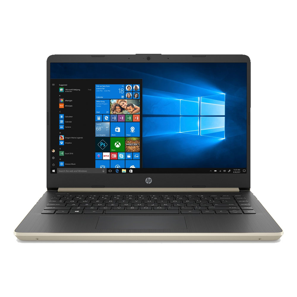HP Notebook 14-dq0011dx  Intel Core i3-8145U 4 GB RAM 128 GB M.2 SSD 7FU46UA Oro Reacondicionado Grado A