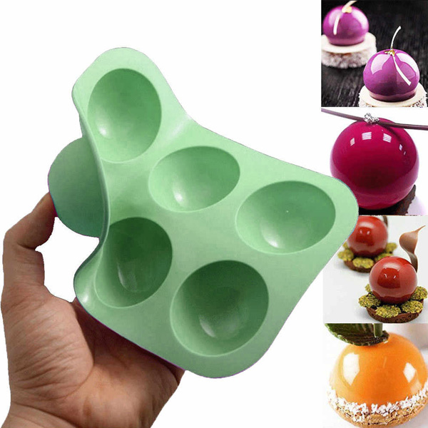 Aleissi Molde De Silicon Media Esfera Repostería Y Chocolate Menta