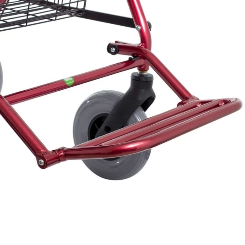 Andadera Ortopedica De Aluminio Hibrida Y Silla De Ruedas Ligera Roja