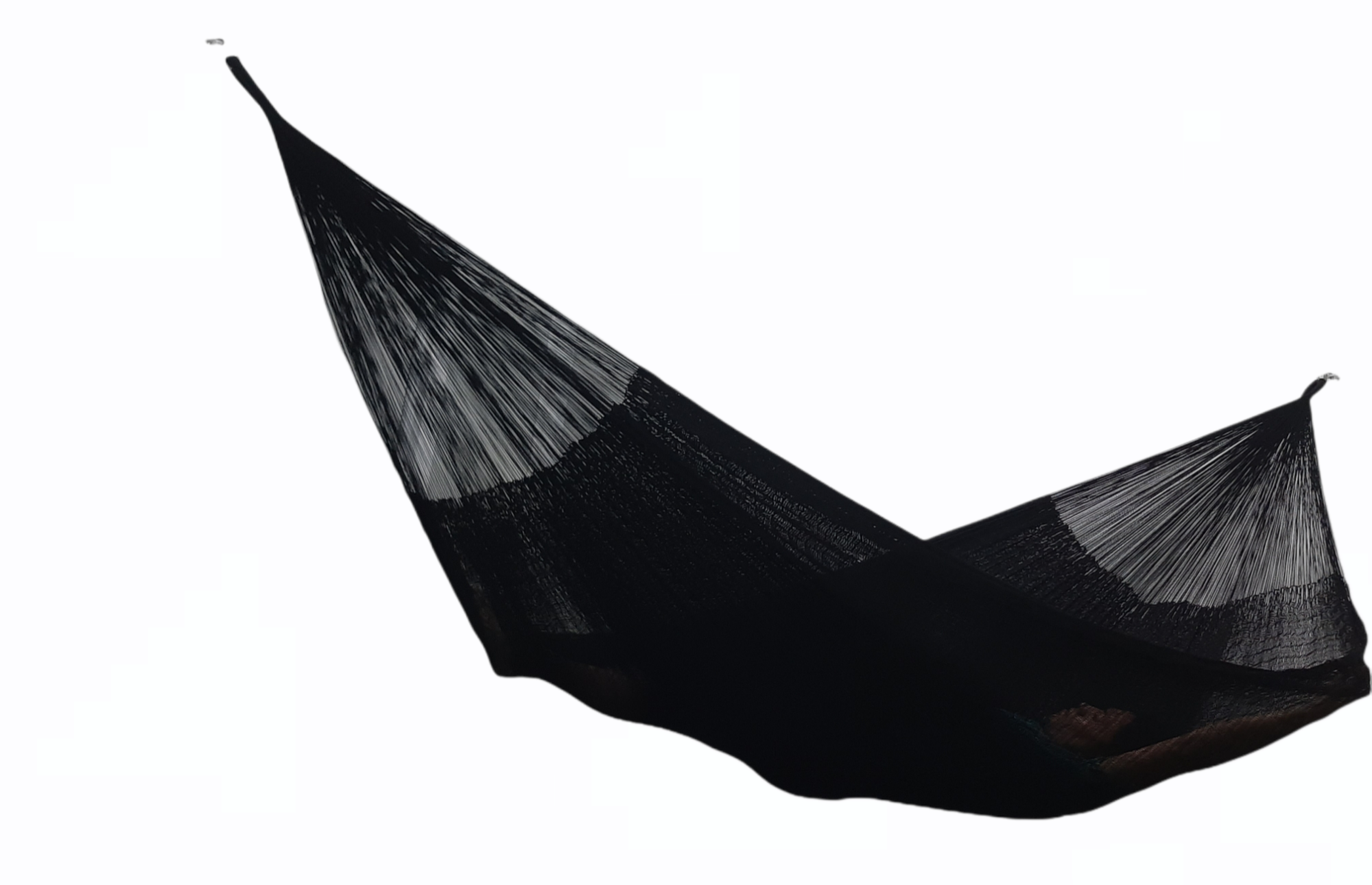 Hamaca Artesanal Negra de Hilo Nylon King Size
