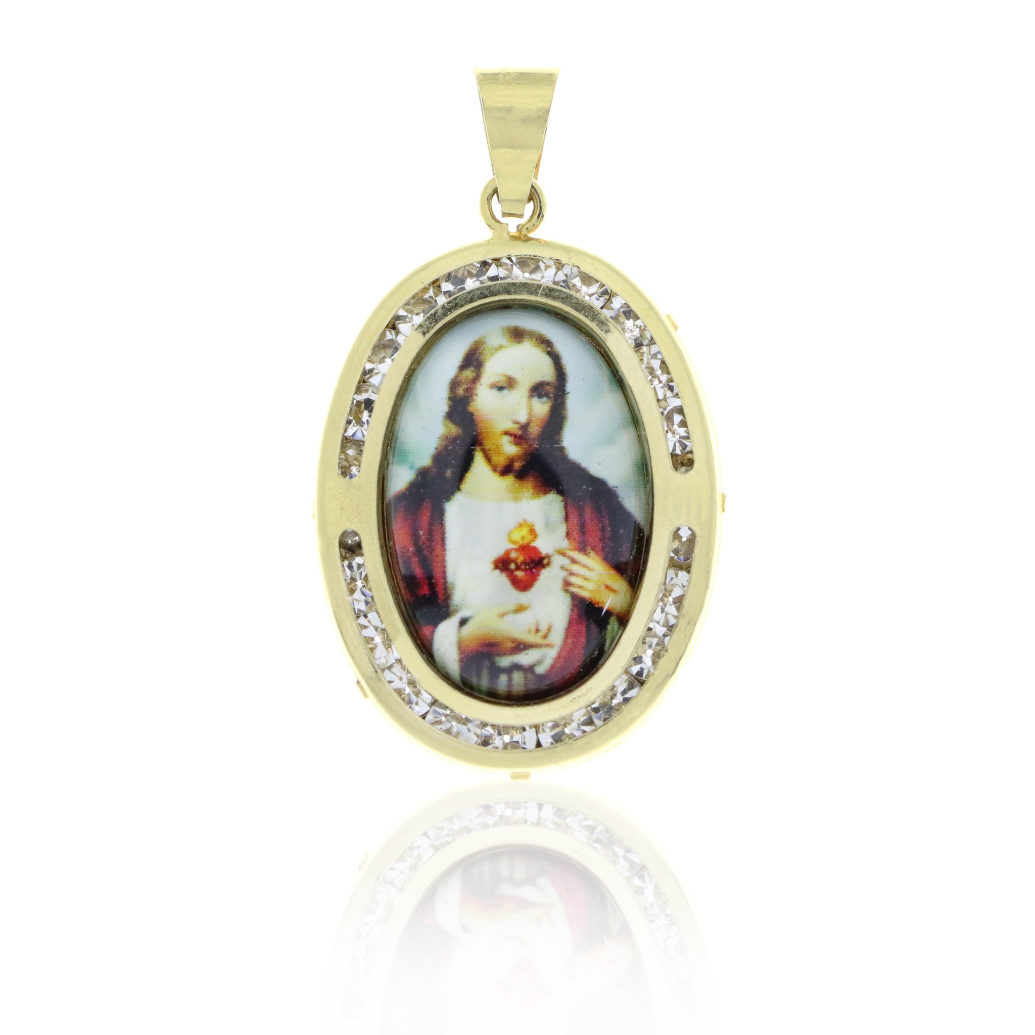 Medalla encapsulada del Sagrado Corazón de Jesús