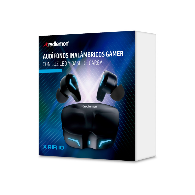 Audífonos Inalámbricos Bluetooth Gamer con Luz LED Redlemon