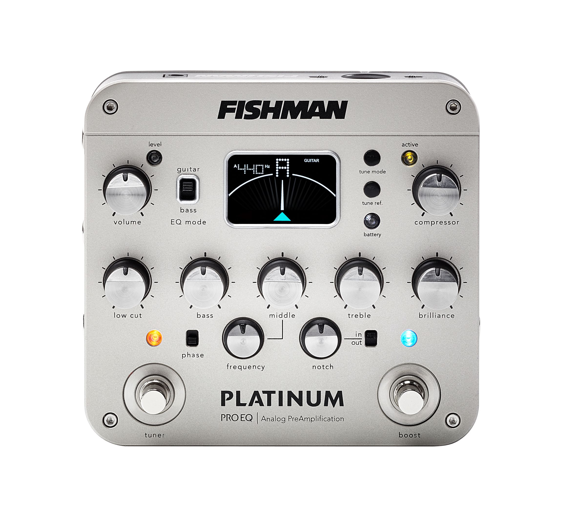 Pedal Fishman Platinum Pro EQ/DI Analog Preamp para guitarra o bajo