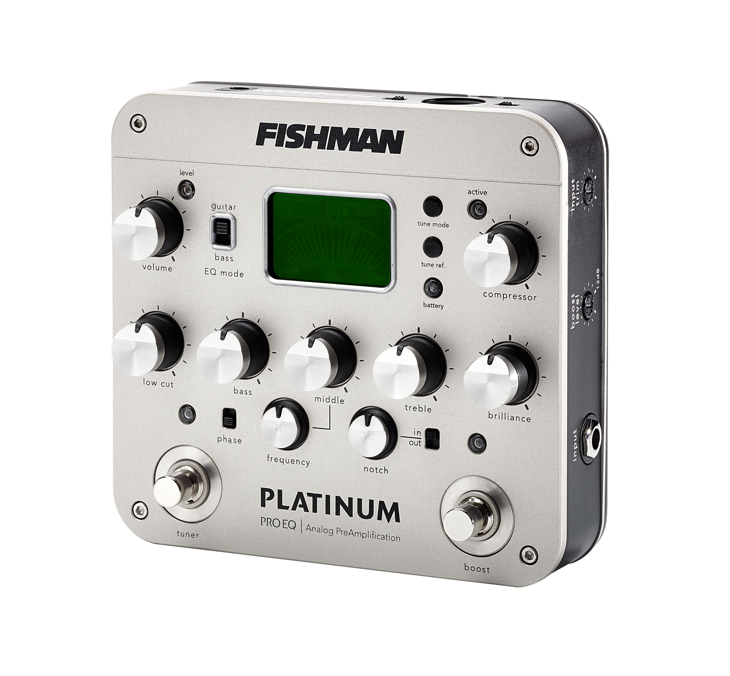 Pedal Fishman Platinum Pro EQ/DI Analog Preamp para guitarra o bajo