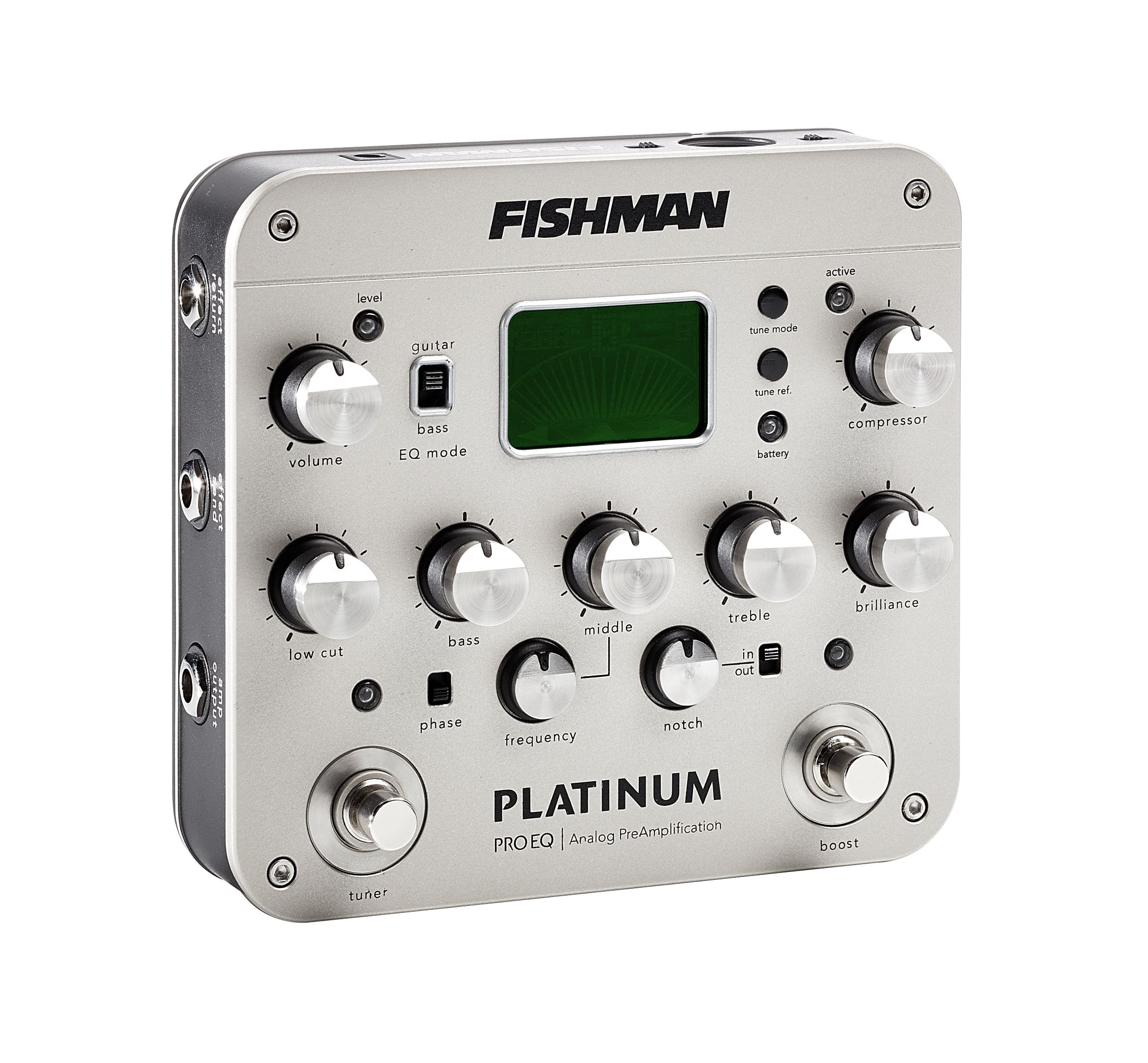 Pedal Fishman Platinum Pro EQ/DI Analog Preamp para guitarra o bajo