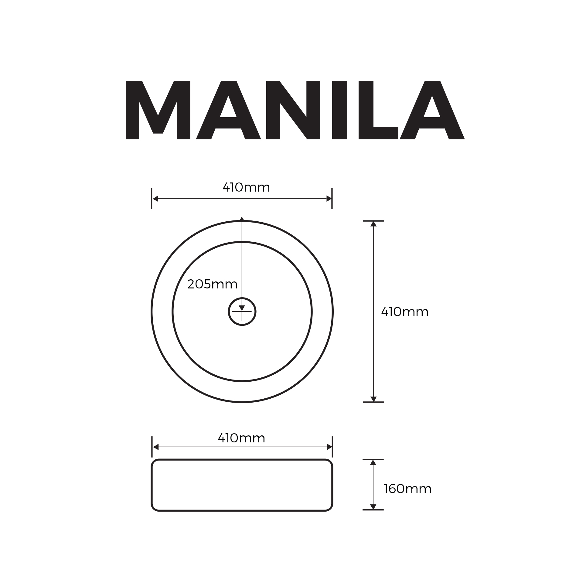 Lavabo Cerámico Circular Manila, Ovalin baño
