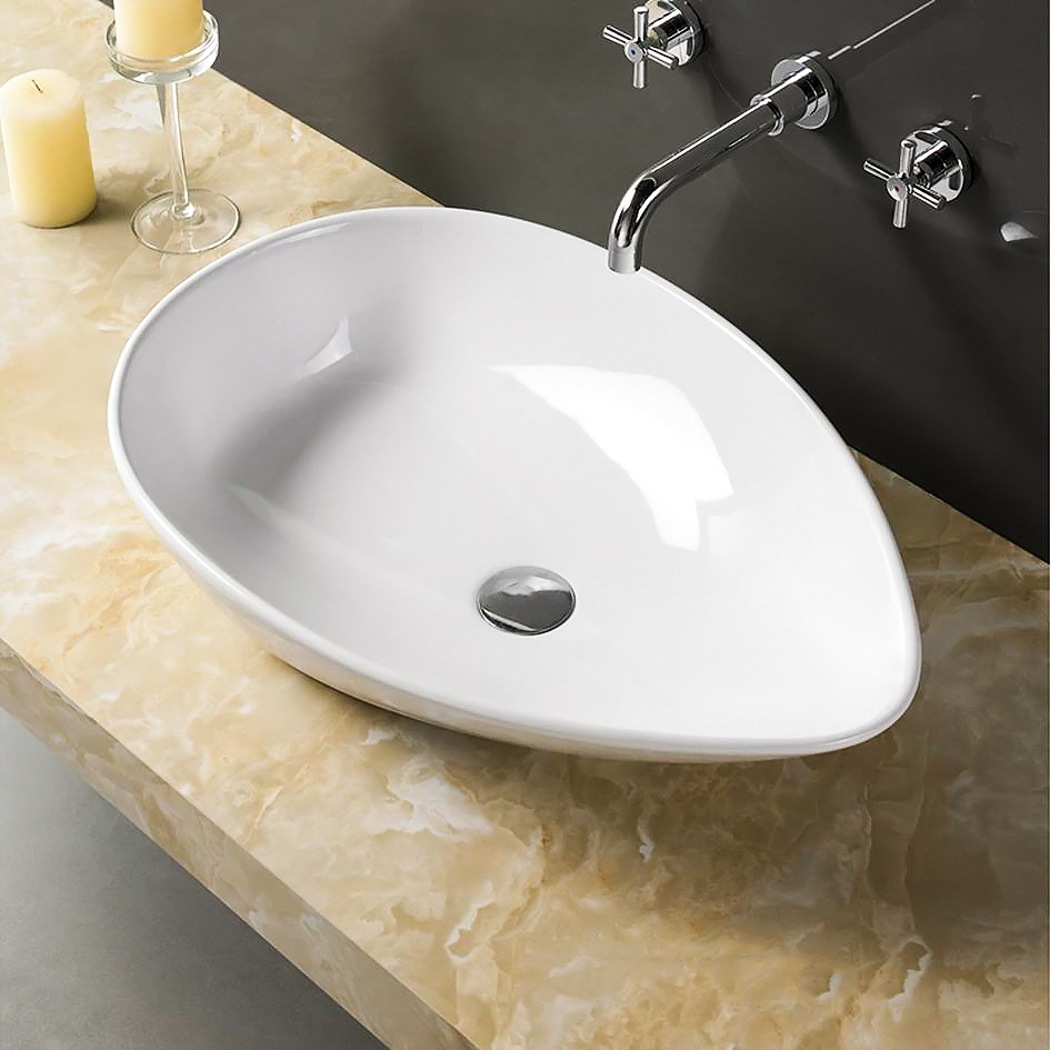 Lavabo Cerámico triangular Ankara, Ovalin baño