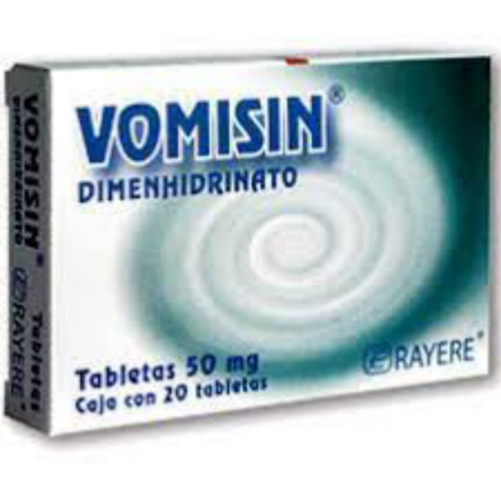 Vomisin, Dimenhidrinato, 50mg Caja Con 20 Tabletas 